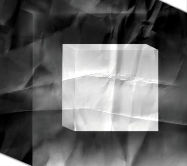 Artes digitais intitulada "WHITE CUBE IN BLACK…" por Vicent Creatik, Obras de arte originais, Pintura digital
