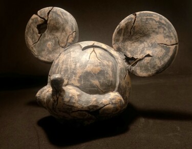Escultura intitulada "Mouse statue" por Baiz Bass, Obras de arte originais, Argila