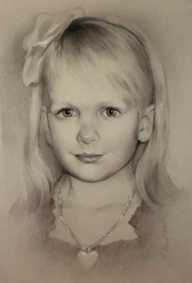 Rysunek zatytułowany „Портрет внучки Софи…” autorstwa Valerij Makovoj, Oryginalna praca, Ołówek