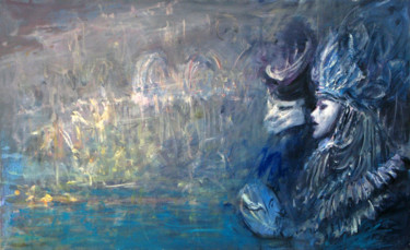 Картина под названием ""Carnival in Venice…" - Sergey Bakin, Подлинное произведение искусства, Масло
