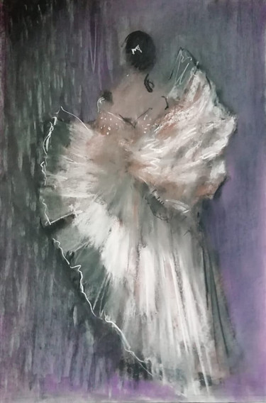 Disegno intitolato "Butterfly Women #2" da Sergey Bakin, Opera d'arte originale, Pastello