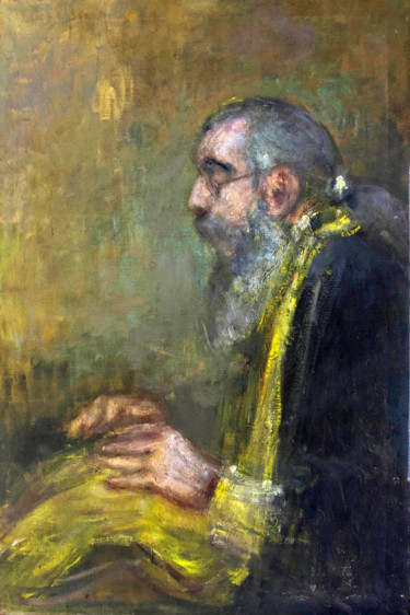 Peinture intitulée "Confession" par Sergey Bakin, Œuvre d'art originale, Huile