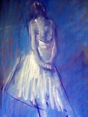 Desenho intitulada "Ballerina #2" por Sergey Bakin, Obras de arte originais, Pastel