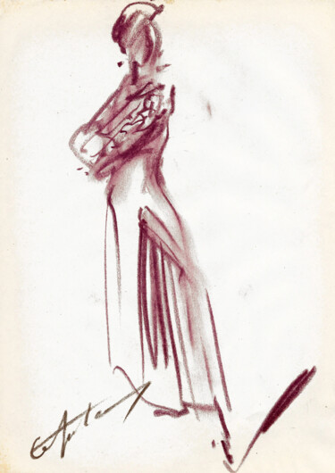 Disegno intitolato "Arabesques №4" da Sergey Bakin, Opera d'arte originale, Pastello