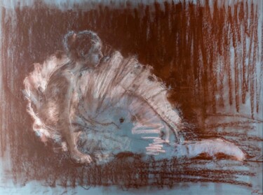 Pittura intitolato "Behind the scenes" da Sergey Bakin, Opera d'arte originale, Pastello
