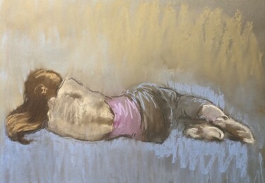 Pintura titulada "Rest-1" por Sergey Bakin, Obra de arte original, Pastel