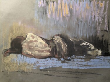 Painting titled "Rest-2" by Sergey Bakin, Original Artwork, Pastel