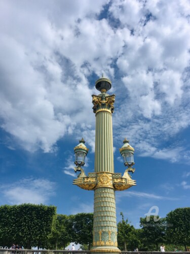 Photographie intitulée "Lampadaire de la pl…" par Balagour, Œuvre d'art originale, Photographie numérique