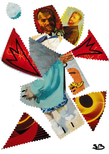 Collages titled "personnage imaginai…" by Balavoine Sophie, Original Artwork, Collages