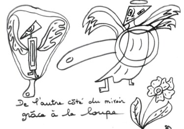 Tekening getiteld "Anges imaginaires v…" door Balavoine Sophie, Origineel Kunstwerk, Marker