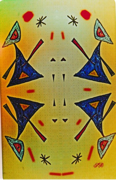 Peinture intitulée "Palindrome" par Balavoine Sophie, Œuvre d'art originale, Crayon