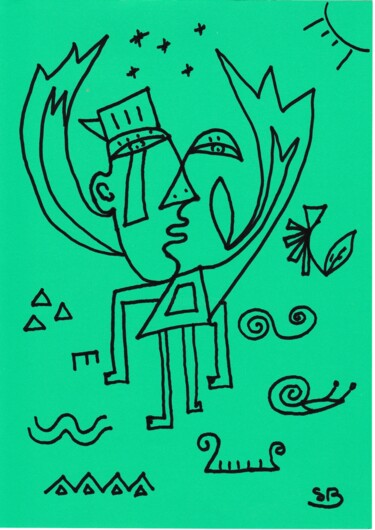 "Ange Méthatron" başlıklı Tablo Balavoine Sophie tarafından, Orijinal sanat, Işaretleyici