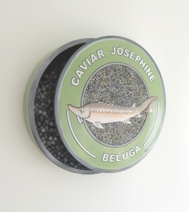 Sculpture titled "Caviar Joséphine" by Philippe Balayn, Original Artwork, Cardboard