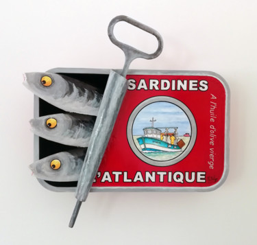 Sculpture titled "Sardine de l'Atlant…" by Philippe Balayn, Original Artwork, Paper maché