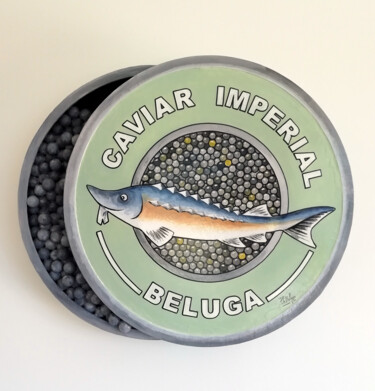 Sculpture intitulée "Caviar Impérial Bel…" par Philippe Balayn, Œuvre d'art originale, Carton