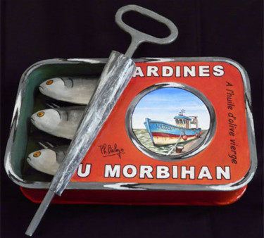 Skulptur mit dem Titel "Sardines du Morbihan" von Philippe Balayn, Original-Kunstwerk