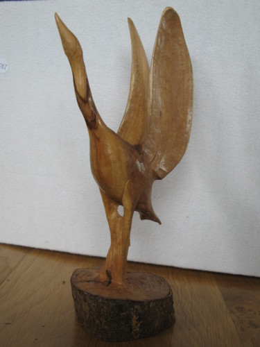 Sculpture titled "envol" by Baudouin Brisou, Original Artwork, Wood