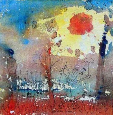 Peinture intitulée "Sous le soleil des…" par Valentin, Œuvre d'art originale, Huile