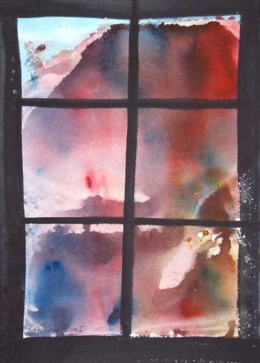 Peinture intitulée "Fenêtre" par Valentin, Œuvre d'art originale
