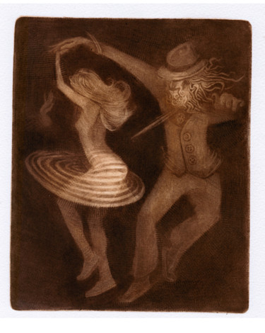 Отпечатки и Гравюры под названием "Вращение - обольщен…" - Кирилл Балкосадский, Подлинное произведение искусства, гравюра