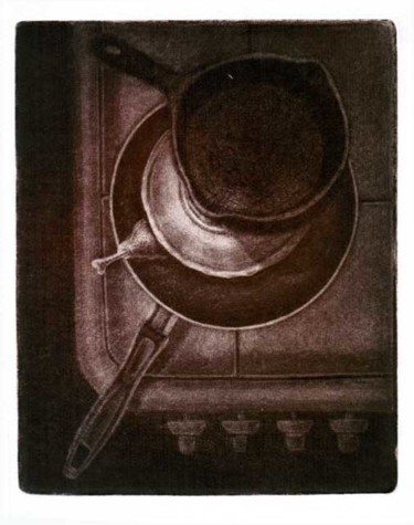 Отпечатки и Гравюры под названием "На Кухне" - Кирилл Балкосадский, Подлинное произведение искусства, гравюра