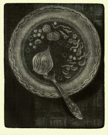 Отпечатки и Гравюры под названием "Суп" - Кирилл Балкосадский, Подлинное произведение искусства, гравюра