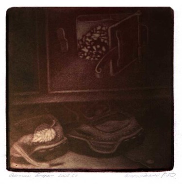Отпечатки и Гравюры под названием "осенним вечером" - Кирилл Балкосадский, Подлинное произведение искусства, гравюра