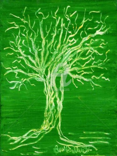 Pittura intitolato "verde" da Anna Maria Ballarati, Opera d'arte originale