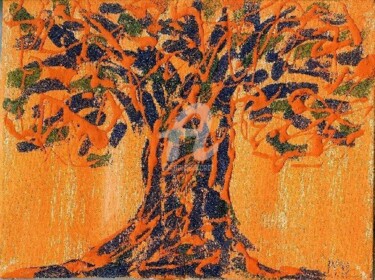 Pittura intitolato "Calbero_arancione.j…" da Anna Maria Ballarati, Opera d'arte originale