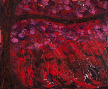 Painting titled ""La Forêt Aokigahar…" by Baltasar Berg, Original Artwork, Acrylic
