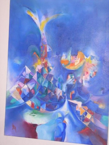 Peinture intitulée "essai vitraux  cosm…" par Bamar Ndiaye, Œuvre d'art originale