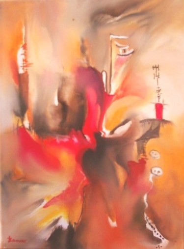 Peinture intitulée "sans titre" par Bamar Ndiaye, Œuvre d'art originale
