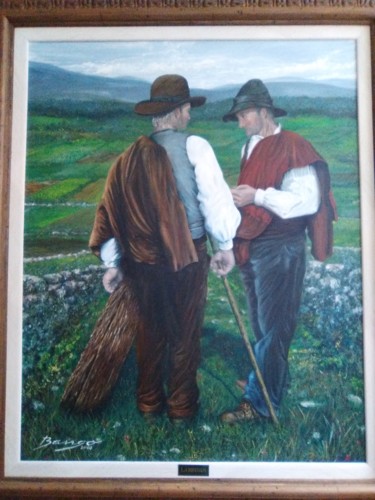 Painting titled "Labradores" by Bango, Original Artwork, Oil