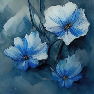 Arts numériques intitulée "The blue I see is n…" par Bank3io, Œuvre d'art originale, Peinture numérique