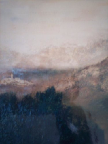 Painting titled "rosée" by Houbaba, Original Artwork, Oil