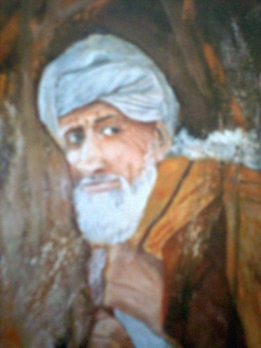 Peinture intitulée "le petit vieux" par Houbaba, Œuvre d'art originale, Huile