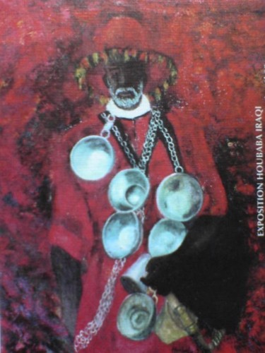 Peinture intitulée "le vendeur d'eau" par Houbaba, Œuvre d'art originale