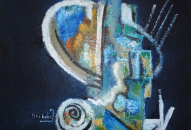 Peinture intitulée "composition" par Houbaba, Œuvre d'art originale, Autre