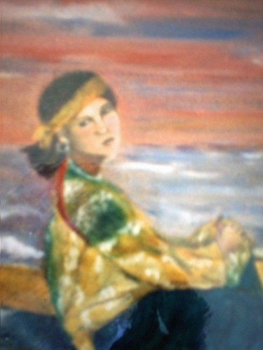 Peinture intitulée "la mer recommencée" par Houbaba, Œuvre d'art originale, Huile