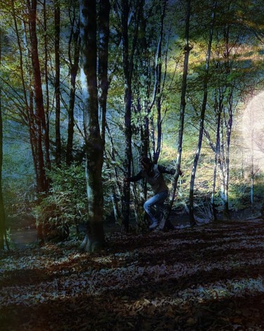 Photography titled "forest night" by Ban*S, Original Artwork, Manipulated Photography