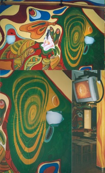 Pintura intitulada "3 D mural art" por Ban*S, Obras de arte originais
