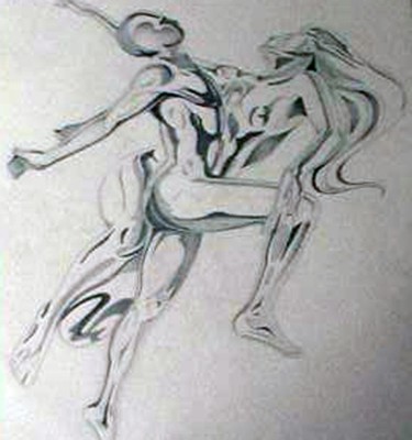 Drawing titled "dance" by Ban*S, Original Artwork