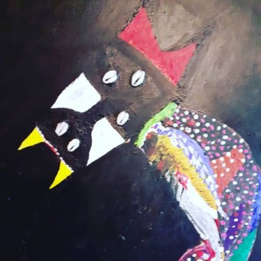 Schilderij getiteld "patana" door Bantema, Origineel Kunstwerk, Stof