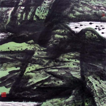 绘画 标题为“刘万林现代山水画6” 由半影老人, 原创艺术品