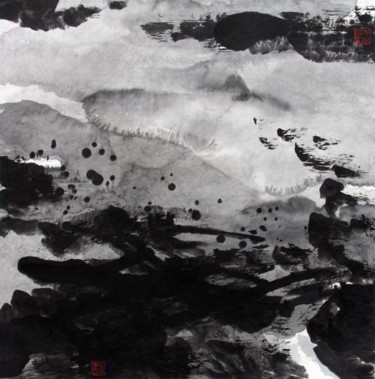 绘画 标题为“刘万林现代山水画7” 由半影老人, 原创艺术品