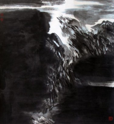 绘画 标题为“刘万林现代山水画14” 由半影老人, 原创艺术品