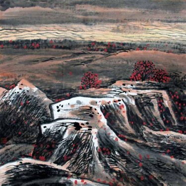 绘画 标题为“刘万林中国山水画19” 由半影老人, 原创艺术品