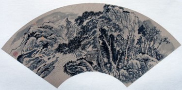 绘画 标题为“刘万林中国山水画22” 由半影老人, 原创艺术品