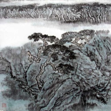 绘画 标题为“刘万林中国山水画25” 由半影老人, 原创艺术品
