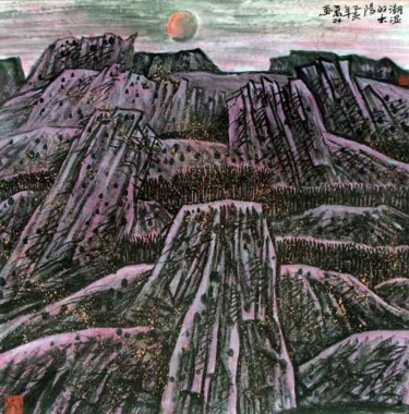 绘画 标题为“刘万林中国山水画27” 由半影老人, 原创艺术品